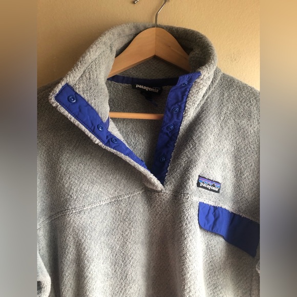 Patagonia Women's Re-Tool Gray Pockets Snap T Pullover Jacket Size XL - Picture 7 of 13